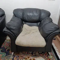 مبل ۷ نفره چرم فلزی