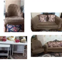 مبل راحتی۷نفره همراه بامیز وعسلی