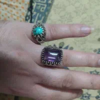 دوتا انگشتر یاقوت کبود فیروزه