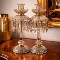 آباژور و شمعدان کریستال وارداتی باکارات|لوستر و چراغ آویز|تهران, امانیه|دیوار