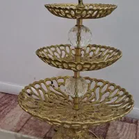 برنزه میوه خوری بزرگ آجیل خوری شیرینی خوری سه طبقه|ظروف سرو و پذیرایی|خوی, |دیوار