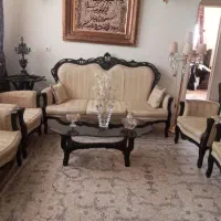 مبل وناهارخوری ۸نفره چوب گردو