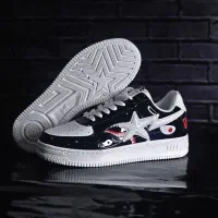 کتونی بیپ BAPE مشکی سفید ویتنام استایل خاص لاکچری
