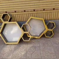 دکور۶ضلعی مغازه|کتابخانه، شلف، قفسههای دیواری|نجفآباد, هفده شهریور|دیوار