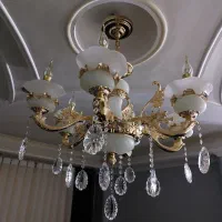 لوستر ۶ شعله دو عدد|لوستر و چراغ آویز|سمنان, |دیوار