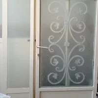 درب آهنی دولنگه با چارچوب