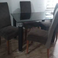 میز نهار خوری ۴ نفره|میز و صندلی غذاخوری|رستمآباد, |دیوار
