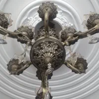 لوستر آنتیک۹شعله|لوستر و چراغ آویز|زرند, |دیوار