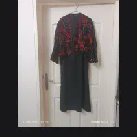 مانتو دو تیکه گلدوزی و پولکدوزی کاملا نو