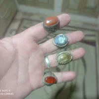 انگشتر عقیق سلیمانی یشم رکاب برنج|جواهرات|برازجان, |دیوار