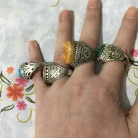 ۴انگشتر نقره اصل|جواهرات|خرم‌آباد, |دیوار