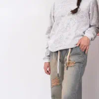 شلوار لی مدل فول بگ زاپ دار