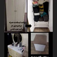 سرویس خواب کامل تخت تشک کمد جاکفشی میز ارایش پاتخت|تخت و سرویس خواب|مشهد, توس (بلوار توس)|دیوار