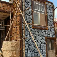 سیمان کاری طرح سنگ و طرح چوب