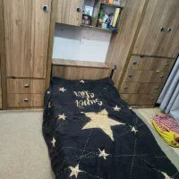 تخت تاشو به همراه کتابخانه و جای پتو وبالشت|تخت و سرویس خواب|قدس, شهرقدس|دیوار