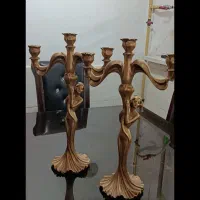 دو عدد شمعدون رومیزی