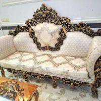 مبلمان سلطنتی تمام چوب9نفره باکاورنونومناسب جهیزیه