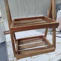 استند دو طبقه چوبی