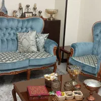 مبلمان و میز ناهار خوری نئو کلاسیک با چوب راش