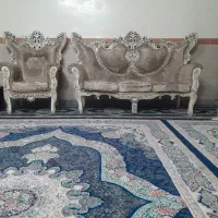مبل 7 نفره سلطنتی کرمی رنگ