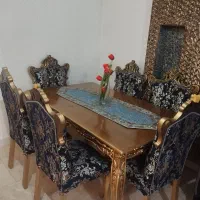 مبل ۷نفره باجلومبلی هاش بامیزنهارخوری ۶نفره درحد