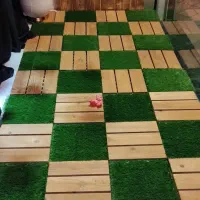 پخش چمن مصنوعی تایل وود ترموچمن جنس دارواقتصادی