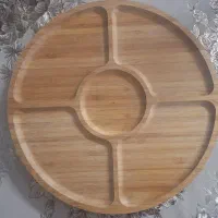 سینی چوبی پذیرایی.دو نوع یکی چرخشی و یکی مربعیی