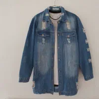 کت جین ترک زاپدارسایز لارج  مناسب سایز ۳۸ تا ۴۲