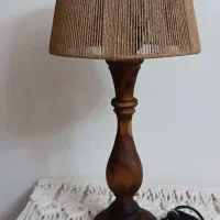 صنایع دستی آباژور چوبی و آینه رافیا  شلف مکرومه