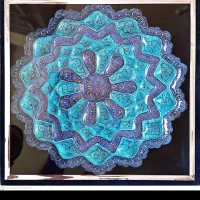 بشقاب مینا کاری