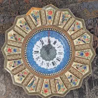 ساعت دیواری خاتم کاری و مینا کاری تزئینی