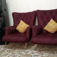 مبل 7 نفره مدل چسترو جلو مبلی طلایی ۴ تایی|مبلمان خانگی و میز عسلی|ری, صفاییه (چشمه علی)|دیوار