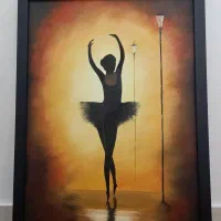 تابلو نقاشی رنگ روغن بالرین