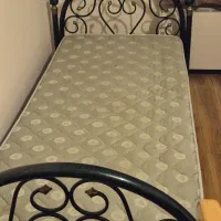 تخت فرفورژه فلزی یک نفره به همراه خوشخواب