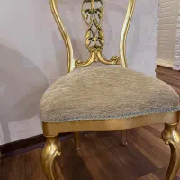 ۴ عدد صندلی چوب راش ورق طلا