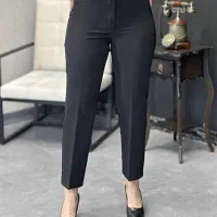 شلوار راسته کتان مشکی