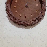 پرده زبرا با یه دست بستنی خوری ساعت تمام چوب