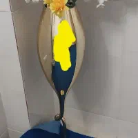 گل و گلدان طلایی