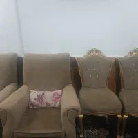 یک دست مبل ۴ نفره تمیز با یه عسلی بزرگ|مبلمان خانگی و میز عسلی|دورود, |دیوار