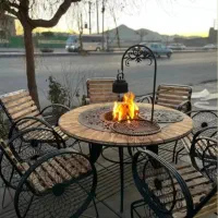 میز و صندلی آتش دان و سایبان چتری|میز و صندلی غذاخوری|خاوران, |دیوار