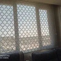 پرده زبرا دومکانیزه حریر گل برجسته پرده  آشپزخانه|پرده، رانر، رومیزی|ری, سرتخت|دیوار