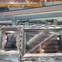 سینی استیل طلایی پذیرایی|ظروف سرو و پذیرایی|شیراز, شاهچراغ|دیوار