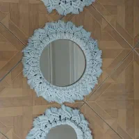 دیوار کوب آینه مکرومه ۳عددی