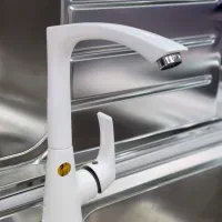 شیر سینک سفید رایموند|مصالح و تجهیزات ساختمان|رشت, پارک شهر|دیوار