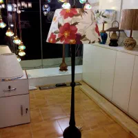 آباژور کنارسالنی چوب چنار دست ساز و یونیک و خاص|چراغ خواب و آباژور|ساری, |دیوار