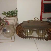 لوستر چوبی و فلزی