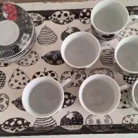 سرویس ۱۳ پارچه فنجون  و نعلبکی  با سینی  ست ژاپنی|ظروف سرو و پذیرایی|کاشمر, |دیوار