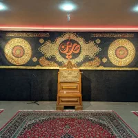 پرچم. کتیبه مخمل|پرده، رانر، رومیزی|قم, شهدا|دیوار