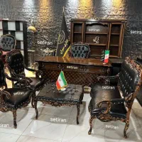 مبلمان اداری کتابخانه اداری تمام چوب