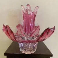 ست گلدان و میوه خوری کریستال اصل چک